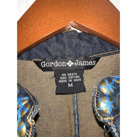 Gordon James Denim Jacket With Embellishments Size Medium - Picture 10 of 12